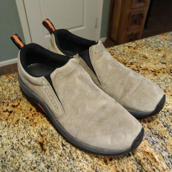 Merrell Men's Slip-On Shoes Grey Suede Loafers Jungle Moc Boulder US 11 J98931 - Picture 6 of 12